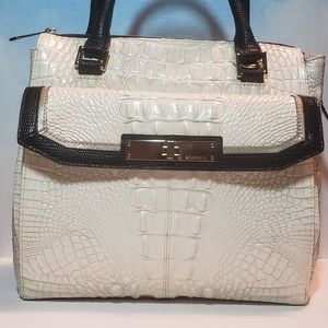 Brahmin Malia Satchel Sugar Tri-Texture